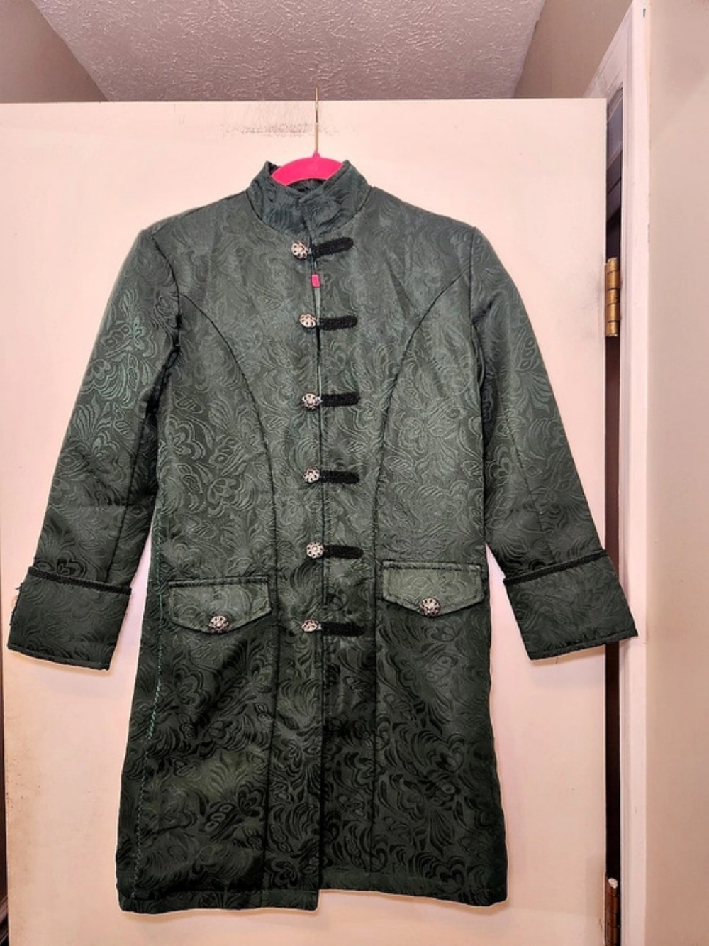 Steampunk Gothic Mandarin Collar Frock Coat Cosplay Costume Edwardian Victorian